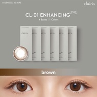 [1 เซ็ตแถม 2 กล่อง คละสี] (เซ็ต 6 กล่อง 30 คู่) สี Enhancing Brown รุ่น CL-01 ENHANCING คลาร์ไอริส ค