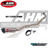 #OFFER AHM 4-STROKE M3 SERIES RACING EXHAUST YAMAHA Y15ZR YSUKU 35MM #READY STOCK #100%ORIGINAL