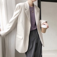 [Ginie] COD Ready Stock Free Shipping A-CDSL White Suit Jacket Female Spring Autumn Korean Version B