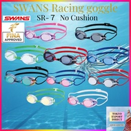 SWANS Made in Japan Racing Swimming Goggles SR-7 Series for Ages 12 and Up - No Cushion Model[DIRECT