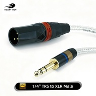 GOLLEY LION 1/4" to XLR, 6.35mm TRS to XLR Microphone Cord, Balanced Quarter inch TRS Plug to 3-pin 