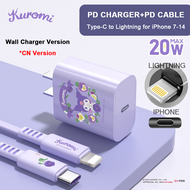 (Charger+Cable)100% Authentic Sanrio Hello Kitty Cable 20W PD Fast Charging PD Cable Lightning Quick
