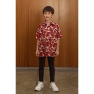 KEMEJA Bateeq boys batik Shirt Boy Shirt Peksi Kawung Merah 456