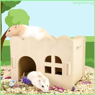 RAN Wood Hamster Rat Mouse Hideout House Hut Hamster Nest  Toy Habitats Decor Chinchilla Nest DIY Hideout Hut