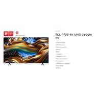 TCL 65INCH P755 4K UHD Google TV 65P755 120Hz Game Accelerator