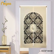 L(85*180CM)Door Curtain Japanese Style Kitchen Langsir Restaurant Fabric Telescopic Rod Tirai Pintu