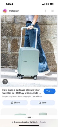 Samsonite x Cathay light jade 20inch suticase 新秀麗國泰手提行李箱