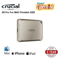 Crucial X9 Pro For MAC Portable SSD 1TB / 2TB / 4TB - 5 Years Local Warranty (Brought to you by Global Cybermind)