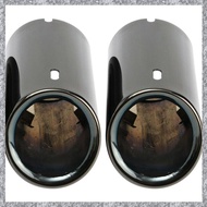 (TFAW) 2X Titanium Black Car Exhaust Pipes Tail Tips for E90 E92 325 328I 3 Series