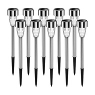 10PCS Solar Lights Outdoor Water-Resitant LED Lighting Solar Powered Outdoor Lights Solar Garden Lig