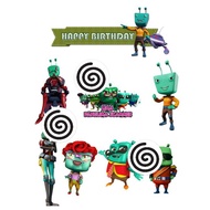 Adudu Family  Hijau Boboiboy Topper Cake