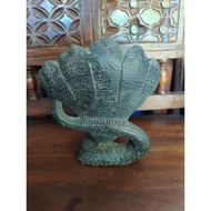 5 Antique Christian God And Snake Head Sculpture Statue