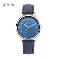 Titan Workwear Watch with Blue Dial &amp; Leather Strap 2639SL02