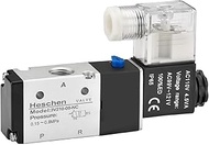 Heschen Electrical Pneumatic Solenoid Valve, 3V210-08-NC, 110VAC, PT1/4'', 2 Position 3 Way, Normall