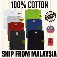 TSHIRT KOSONG LENGAN PENDEK LELAKI T-shirt Black Round Neck 100% cotton short sleeve plain Baju Kosong Hitam