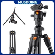 Musd K&amp;F CONCEPT Portable Camera Tripod Stand Aluminum Alloy 160cm/62.99 Max. Height 8kg/17.64lbs Load Capacity Low Angle Photography Travel Tripod with Carrying Bag for DSLR Camer