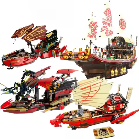 MOC Phantom Series Building Blocks Destiny's Bounty Dragon Boat Sets Season 1 Ship Children's Holida