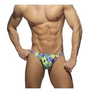 ADDICTED Full Version Margarita Printed Thong Briefs AD Colorful Flower Racing Thong Swimming Trunks