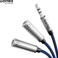 Cortex MH228 Jack 35mm 1 male to Dual 2 female 2in1 Cable Dual Headset Dual Audio Splitter