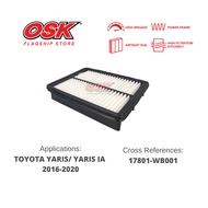OSK AIR FILTER for TOYOTA YARIS, YARIS IA 2016-2020 (17801-WB001)