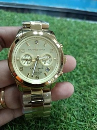 MK NEWYORK ALL GOLD ( 100% ALL CHRONOS FUNCTIONAL) PAWNABLE WATCH