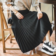 MADEN brand girls dating retro 2023 autumn new drape pleated half-length organ skirt heavy-duty plea