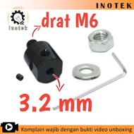 Oss Mandrel M6 x 3.2mm untuk dinamo motor as 5mm 550 555 jdi mesin