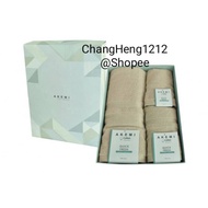 Akemi Cotton Essential Quick Fresh Towel Set = 1pc Bath Towel(497gm) + 1pc Hand Towel(165gm) + 1pc F