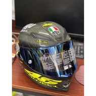 AGV PISTA HELMET CARBON PROJECT 46 ORIGINAL SINGNATURE VALENTINO ROSSI AT SEPANG MALAYSIA 100 % orig