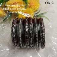 Bangles / Indian Bangles / Oxidized Bangles / Indian Metal White Gold Bangles /Boutique Collection B