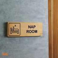 Signage nap room - wall signage - restroom marker - sign system - nap room
