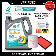 Genuine Petronas Syntium 800 Semi 4L 10W-40 10W40 + Oil filter 15208-65F0AMY + Air Filter Nissan Alm