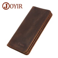 JOYIR New Men Wallets Vintage Cow Crazy Horse Luxury Leather Good Manual Male Purse Carteira Masculi