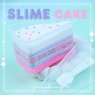 Slime Cake Variations Dessert Cake Box Slime Tofu Wangi Topping Sprinkels Soft Color Chewy Slime