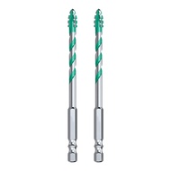 2PC Drill Bits for Glass Wood Metal Tiles Four-edge serrated eccentric drill bit