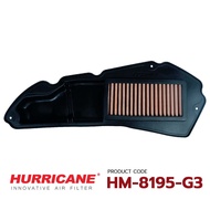HURRICANE กรองอากาศมอเตอร์ไซต์ผ้าแดง & สแตนเลส Honda ( PCX 160  Click 160  Honda ADV160 ) HM-8195