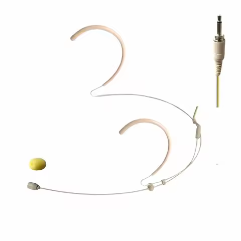 LOMEHO 3.5mm Plug Headset Microphone Omni Directional Electret Condenser Headworn Mic Capsule with 1