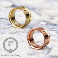Steel Ear-tunnel Stainless Steel Plug Piercing Earrings in Gold & Rose Gold