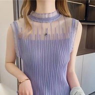 Fashion Camisole Women Four Seasons New Style Fungus Edge Sleeveless Top Lace Bottoming Shirt camiso
