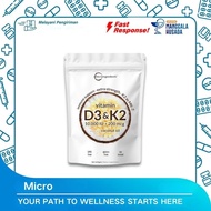 Micro Ingredients Vitamin D3 K2 Supplement 180 Softgels
