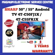SHARP 50 / 55 INCH 4K UHD Google Android TV 4TC50FJ1X / 4T-C55FK1X Dolby Atmos , Chromecast built-in , Virtual Remote