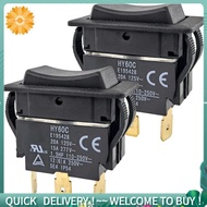 Heavy-Duty 3-Pin Rocker Switch HY60C 2 Pack for Industrial Equipment for Motors Ship Type Mechanical