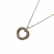 Cartier 卡地亞 Trinity 18K 鑽石 項鏈