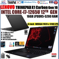 Lenovo ThinkPad X1 Carbon Gen 10 i7-1265U 12Th Gen 16GB LPDDR5-5200 RAM 1TB PCIe Gen 4 NVMe SSD 14-i