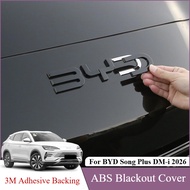 ABS Black Emblem Frame for BYD Song Plus DM-i 2026 w 3M Adhesive Backing Easy to Apply No Tools Car 