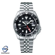 Seiko 5 Sports SSK001 SSK001K SSK001K1 Stainless Steel 42.5 MM GMT Automatic Black Dial Watch