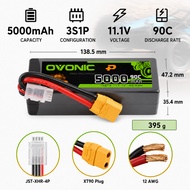 ZO-90C-5000-3S1P-HC-XT60 // Ovonic 90C 11.1V 5000mAh 3S1P Hardcase LiPo Battery with XT60 Plug for R