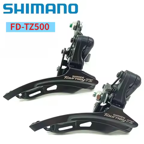 SHIMANO FD-TZ500 Bicycle Front Derailleur 31.8mm Seat Tube Clamp Fits 42T 48T Cranksets Adjustable D