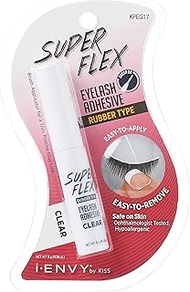 KISS i Envy Super Strong Hold Eyelash Adhesive Rubber Type Lash Glue for Strip Lashes (Clear)