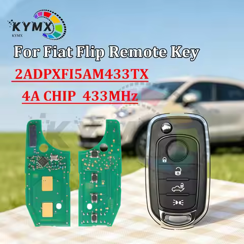 KYMX Flip Remote Key FCCID 2ADPXFI5AM433TX Original 4A Chip 433MHz For Fiat 500X Egea Tipo Toro Cron